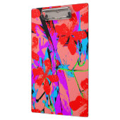 Retro-Blume rosa Klemmbrett (Links)