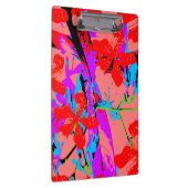 Retro-Blume rosa Klemmbrett (Rechts)