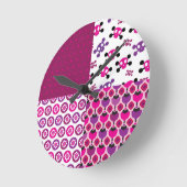 Retro-Blume Runde Wanduhr (Winkel)