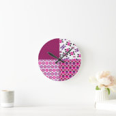 Retro-Blume Runde Wanduhr (Zuhause)