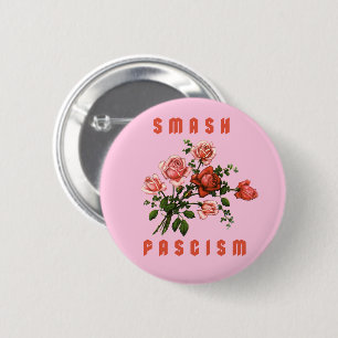 Retro-Blume - Schmutz des Faschismus Button
