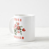 Retro-Blume - Schmutz des Faschismus Kaffeetasse (Vorderseite Links)