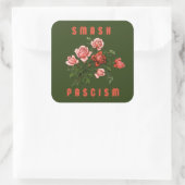 Retro-Blume - Schmutz des Faschismus Quadratischer Aufkleber (Tasche)