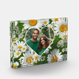 Retro-Blume Schwarz-Weiß-Blütenbild Fotoblock