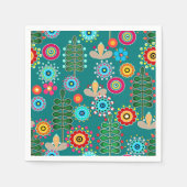 Retro, Blume Serviette (Vorderseite)