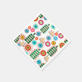 Retro, Blume Serviette (Ecke)