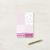 Retro Blume Skull Polka Punkt Post-it Klebezettel (Auf Schreibtisch)