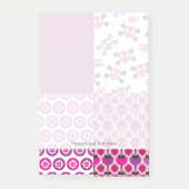 Retro Blume Skull Polka Punkt Post-it Klebezettel (Vorderseite)