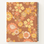 Retro Blume SpiralNotebook Notizblock (Rückseite)