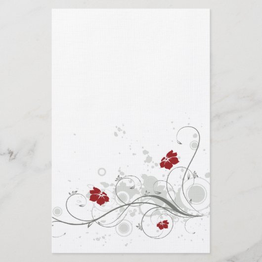 Retro-Blume stationär Briefpapier (Vorderseite)