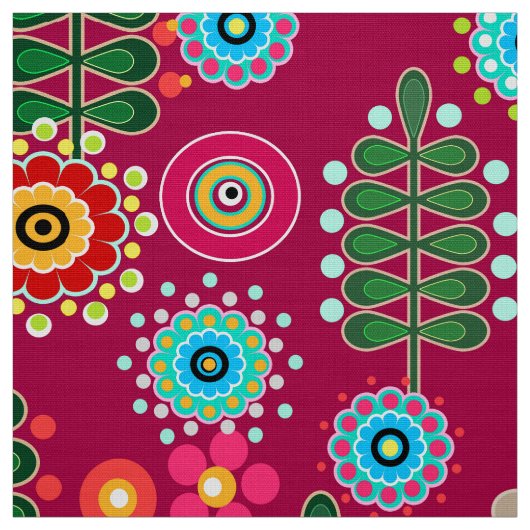 Retro, Blume Stoff (Muster)