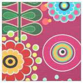 Retro, Blume Stoff (Nahaufnahme)