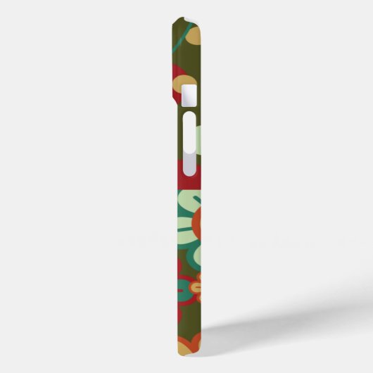 Retro-Blume, Striptöne, Muster-Fun Case-Mate iPhone Hülle (Rückseite / Links)