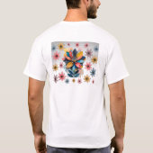 Retro-Blume-T - Shirt (Rückseite)