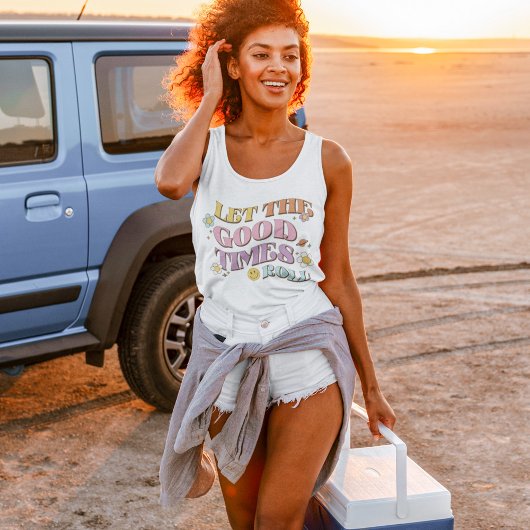 Retro Blume T - Shirt des Mitteljahrhunderts