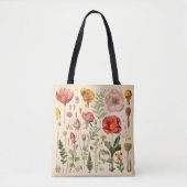 Retro-Blume Tasche (Vorderseite)