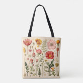 Retro-Blume Tasche (Rückseite)