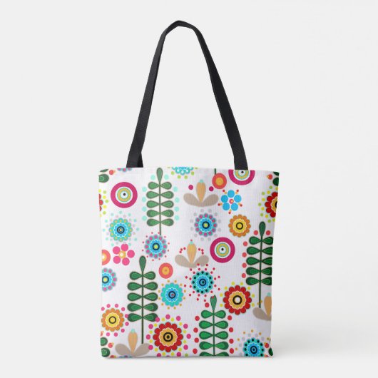 Retro, Blume Tasche (Rückseite)