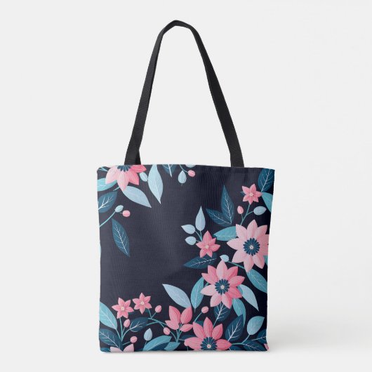Retro-Blume Tasche (Rückseite)