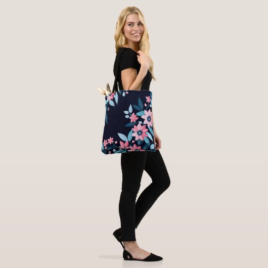 Retro-Blume Tasche (Am Model)