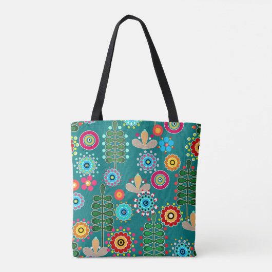 Retro, Blume Tasche (Rückseite)