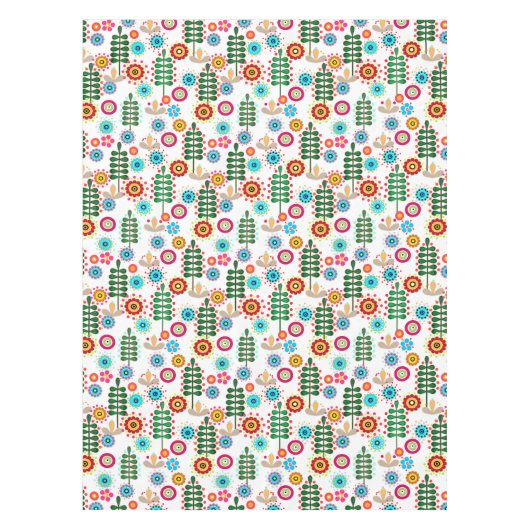 Retro, Blume Tischdecke (Vorderseite)