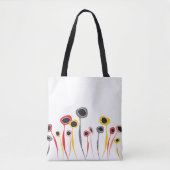 Retro-Blume Totbeutel Tasche (Vorderseite)