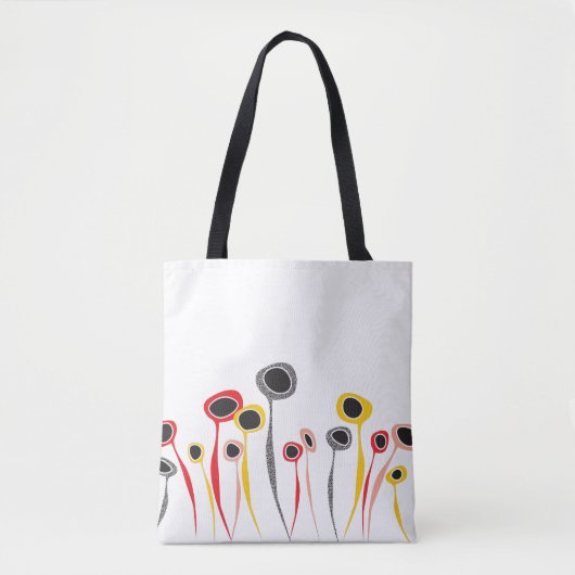 Retro-Blume Totbeutel Tasche (Vorderseite)