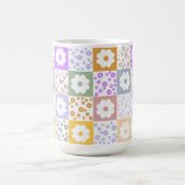 Retro-Blume überprüft Kaffeetasse (Mittel)