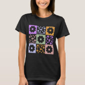 Retro-Blume überprüft T-Shirt (Vorderseite)