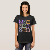 Retro-Blume überprüft T-Shirt (Vorne ganz)