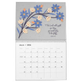 Retro-Blume und Bibelverse-Mauer-Kalender Kalender (Mär 2026)