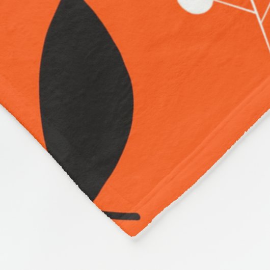 Retro Blume und Blätter nahtlos Muster. Fleecedecke (Ecke)