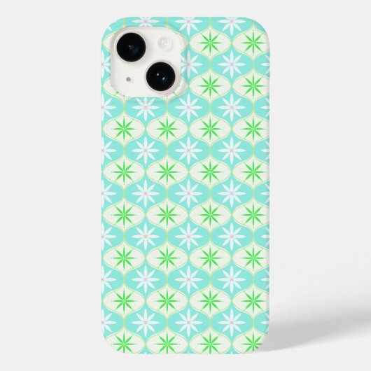 Retro-Blume und Daisy-Hourglass-Muster Case-Mate iPhone Hülle (Rückseite)