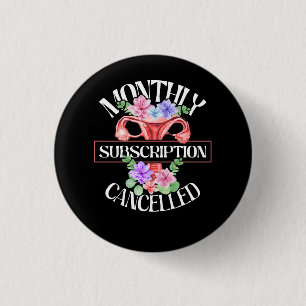 Retro-Blume Uterus My Choice Support Hysterektomie Button