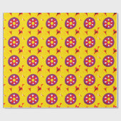 Retro Blume Wallpapper Geschenkpapier (Flach)