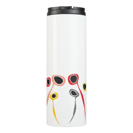 Retro-Blume Wärmespeicher Thermosbecher (Rückseite)