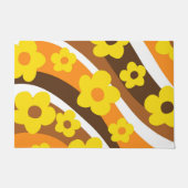Retro Blume Wave #1 #retro #decor #art Fußmatte (Vorderseite)