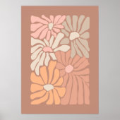 Retro-blumen-Abstract-Art Poster (Vorne)