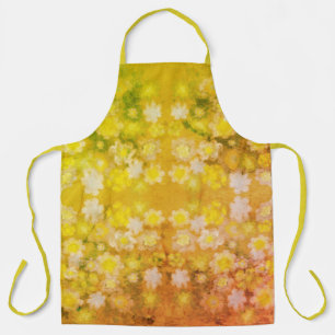 Retro-Blumen-Abstractes-Salz-Wasserfarben-Muster Schürze