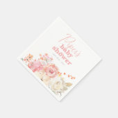Retro Blumen Boho Mädchen Baby-Party Serviette (Ecke)