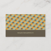 Retro! Blumen:: Brown, Orange, beige Visitenkarte (Rückseite)