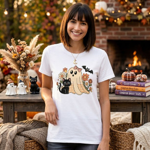 Retro-Blumen-Coquette-Schleife-Geist T-Shirt