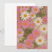 Retro-Blumen-Daisy-Muster Ästhetisches Design Save The Date (Vorne/Hinten)