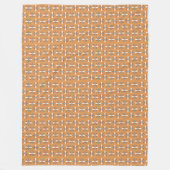 Retro-Blumen-Decke Braun Terrakotta-Stil Fleecedecke (Vorderseite)