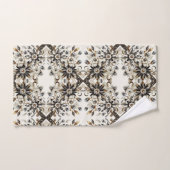 Retro Blumen Diamant Mitte des Jahrhunderts Modern Badhandtuch Set (Handtuch)