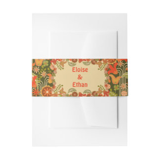 Retro-Blumen Einladungsbanderole