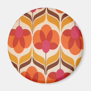 Retro Blumen-Entwurf Magnet
