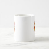 Retro-Blumen-Frieden und Freundlichkeit Kaffeetasse (Mittel)