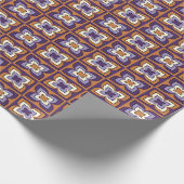 Retro-Blumen-Geometrie Geschenkpapier (Ecke)